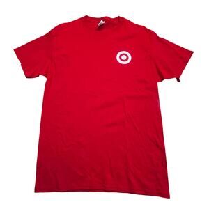 Target Employee Bullseye Logo T Shirt Red Short Sleeve Crewneck Men M
